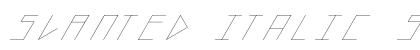 slanted ITALIC shift Thin Preview