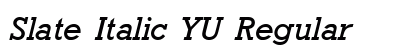 Slate Italic YU Regular preview