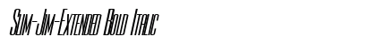 Slim-Jim-Extended Bold Italic Preview