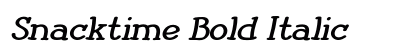 Snacktime Bold Italic Preview