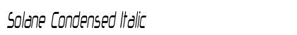 Solane Condensed Italic Preview