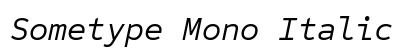 Sometype Mono Italic Preview
