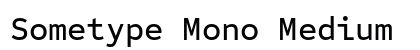 Sometype Mono Medium Preview