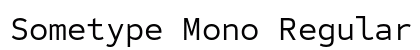 Sometype Mono Regular Preview
