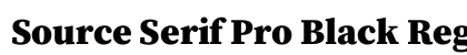 Source Serif Pro Black Regular preview