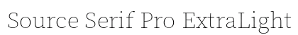 Source Serif Pro ExtraLight Regular preview