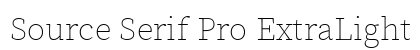 Source Serif Pro ExtraLight Regular preview