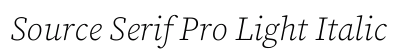Source Serif Pro Light Italic Preview