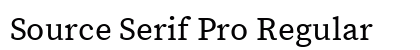 Source Serif Pro Regular preview