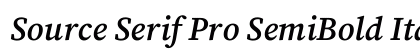 Source Serif Pro SemiBold Italic Preview