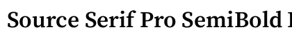 Source Serif Pro SemiBold Regular preview