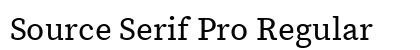 Source Serif Pro Regular preview