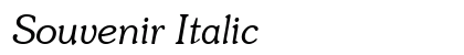 Souvenir Italic Preview