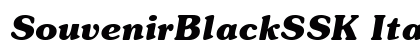 SouvenirBlackSSK Italic Preview