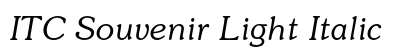 ITC Souvenir Light Italic Preview