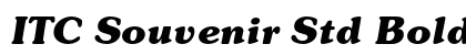 ITC Souvenir Std Bold Italic Preview