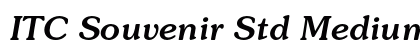 ITC Souvenir Std Medium Italic Preview