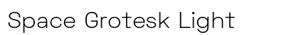 Space Grotesk Light Preview