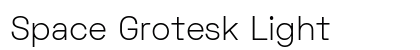 Space Grotesk Light Preview