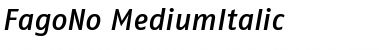 FagoNo ItalicMedium Font