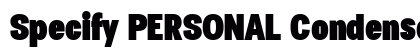 Specify PERSONAL Condensed Black preview