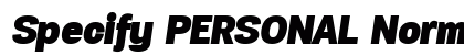 Specify PERSONAL Normal Black Italic preview