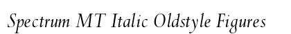 Spectrum MT Italic Oldstyle Figures preview