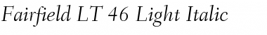 Fairfield LT Light Italic Font