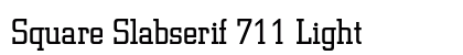 Square Slabserif 711 Light Preview