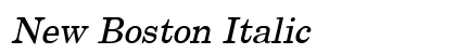 New Boston Italic Preview