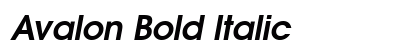 Avalon Bold Italic Preview