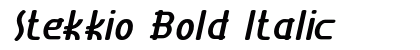 Stekkio Bold Italic Preview