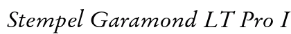 Stempel Garamond LT Pro Italic Preview