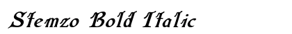 Stemzo Bold Italic Preview