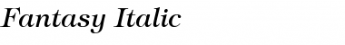 Fantasy Italic Font