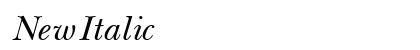 New Italic Preview