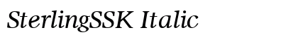 SterlingSSK Italic Preview