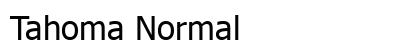Tahoma Normal preview