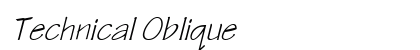 Technical Oblique Font