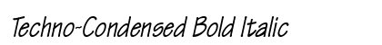 Techno-Condensed Bold Italic Preview