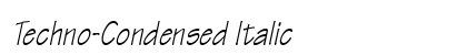 Techno-Condensed Italic Preview