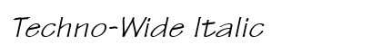 Techno-Wide Italic Preview