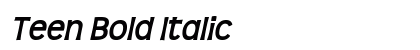 Teen Bold Italic Preview