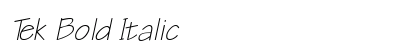 Tek Bold Italic Preview