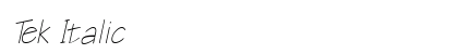 Tek Italic Preview