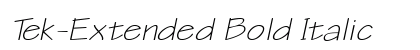 Tek-Extended Bold Italic Preview