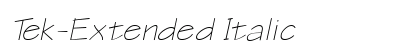 Tek-Extended Italic Preview