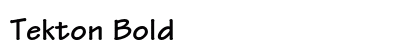 Tekton Bold preview