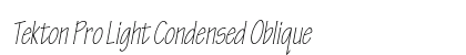 Tekton Pro Light Condensed Oblique Preview