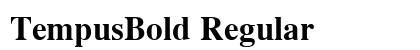 TempusBold Regular preview